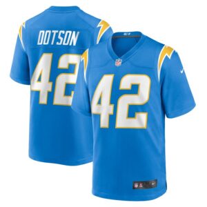 Elijah Dotson Los Angeles Chargers Nike Team Game Jersey -  Powder Blue- 49Native