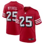 Elijah Mitchell San Francisco 49ers Nike Alternate Team Game Jersey - Scarlet- 49Native