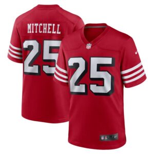 Elijah Mitchell San Francisco 49ers Nike Alternate Team Game Jersey - Scarlet- 49Native