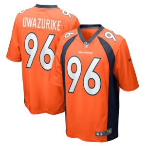 Eyioma Uwazurike Denver Broncos Nike Game Player Jersey - Orange- 49Native