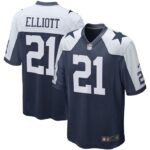 Ezekiel Elliott Dallas Cowboys Nike Alternate Game Team Jersey - Navy- 49Native