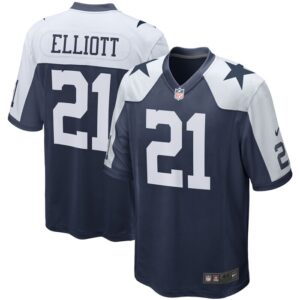 Ezekiel Elliott Dallas Cowboys Nike Alternate Game Team Jersey - Navy- 49Native