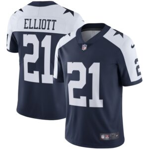 Ezekiel Elliott Dallas Cowboys Nike Alternate Vapor Limited Jersey - Navy- 49Native