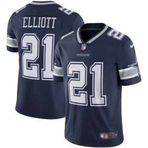 Ezekiel Elliott Dallas Cowboys Nike Vapor Limited Jersey - Navy- 49Native