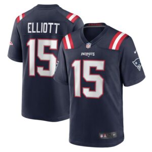 Ezekiel Elliott New England Patriots Nike Game Player Jersey - Navy- 49Native