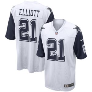 Ezekiel Elliott Dallas Cowboys Nike Alternate Game Jersey - White- 49Native