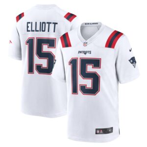 Ezekiel Elliott New England Patriots Nike Game Player Jersey - White- 49Native