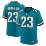 Foye Oluokun Jacksonville Jaguars Nike Prowler Throwback Player Game Jersey - Teal- 49Native