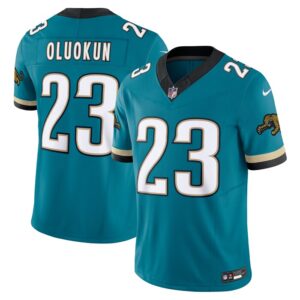 Foye Oluokun Jacksonville Jaguars Nike Prowler Throwback Vapor F.U.S.E. Limited Jersey - Teal- 49Native
