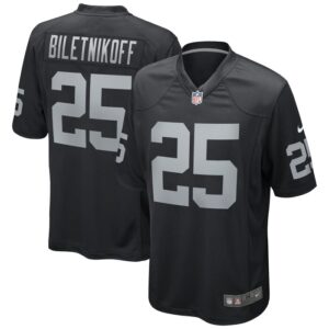 Fred Biletnikoff Las Vegas Raiders Nike Game Retired Player Jersey - Black- 49Native