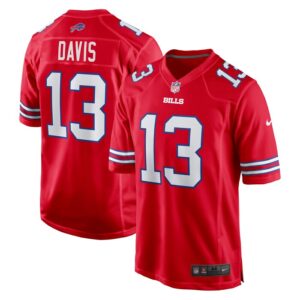 Gabe Davis Buffalo Bills Nike Alternate Game Jersey - Red- 49Native