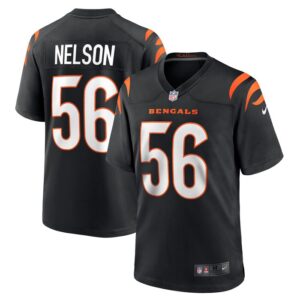Garrett Nelson Cincinnati Bengals Nike  Game Jersey -  Black- 49Native