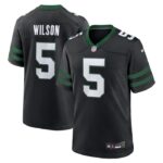 Garrett Wilson New York Jets Nike Alternate Game Jersey - Legacy Black- 49Native