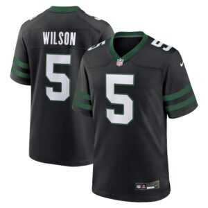 Garrett Wilson New York Jets Nike Alternate Game Jersey - Legacy Black- 49Native