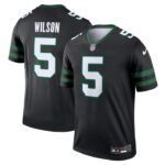 Garrett Wilson New York Jets Nike Alternate Legend Jersey  - Legacy Black- 49Native