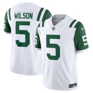 Garrett Wilson New York Jets Nike Classic Alternate Vapor F.U.S.E. Limited Jersey - White- 49Native