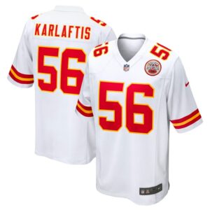 George Karlaftis Kansas City Chiefs Nike Away Game Player Jersey - White- 49Native