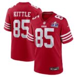 George Kittle San Francisco 49ers Nike Super Bowl LVIII Game Jersey - Scarlet- 49Native