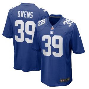 Gervarrius Owens New York Giants Nike Team Game Jersey -  Royal- 49Native