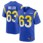 Grant Miller Los Angeles Rams Nike  Game Jersey - Royal- 49Native