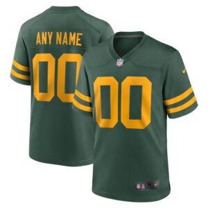 Green Bay Packers Nike Alternate Custom Jersey - Green- 49Native