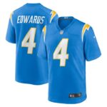 Gus Edwards Los Angeles Chargers Nike  Game Jersey -  Powder Blue- 49Native