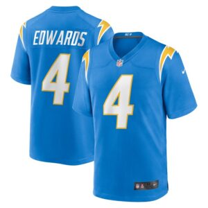 Gus Edwards Los Angeles Chargers Nike  Game Jersey -  Powder Blue- 49Native