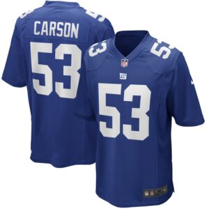 Harry Carson New York Giants Nike Game Retired Player Jersey - Royal- 49Native