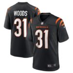 Ickey Woods Cincinnati Bengals Nike Retired Player Game Jersey - Black- 49Native