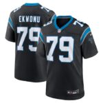Ikem Ekwonu Carolina Panthers Nike Game Jersey - Black- 49Native