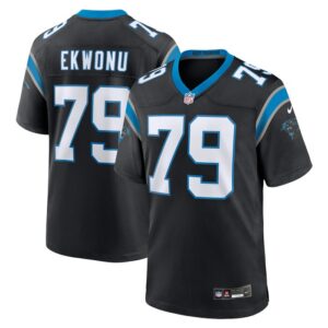 Ikem Ekwonu Carolina Panthers Nike Game Jersey - Black- 49Native
