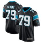 Ikem Ekwonu Carolina Panthers Nike Player Game Jersey - Black- 49Native
