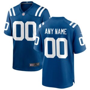 Nike Indianapolis Colts Custom Game Jersey - Royal- 49Native
