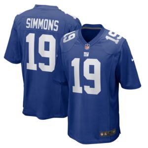 Isaiah Simmons New York Giants Nike Team Game Jersey -  Royal- 49Native