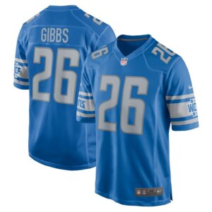 Jahmyr Gibbs Detroit Lions Nike 2023 NFL Draft First Round Pick Game Jersey - Blue- 49Native