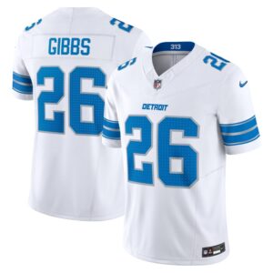 Jahmyr Gibbs Detroit Lions Nike Vapor F.U.S.E. Limited Jersey - White- 49Native