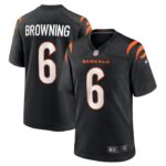 Jake Browning Cincinnati Bengals Nike Game Jersey - Black- 49Native