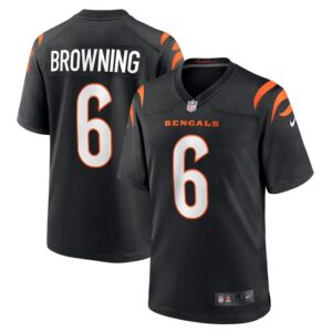 Jake Browning Cincinnati Bengals Nike Game Jersey - Black- 49Native