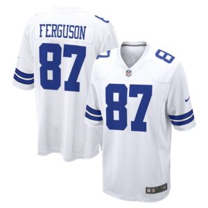 Jake Ferguson Dallas Cowboys Nike Game Jersey - White- 49Native