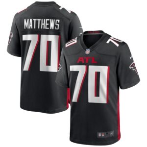 Jake Matthews Atlanta Falcons Nike Game Jersey - Black- 49Native