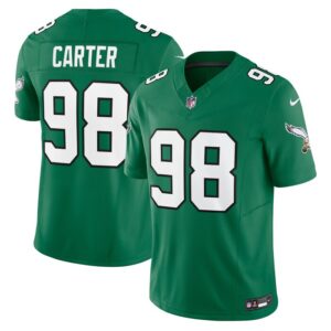 Jalen Carter Philadelphia Eagles Nike Alternate Vapor F.U.S.E. Limited Jersey - Kelly Green- 49Native