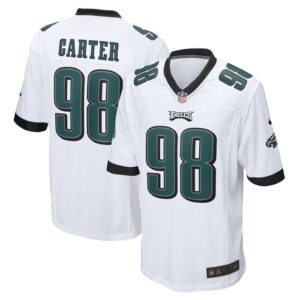 Jalen Carter Philadelphia Eagles Nike  Game Jersey -  White- 49Native