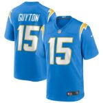 Jalen Guyton Los Angeles Chargers Nike Game Player Jersey - Powder Blue- 49Native