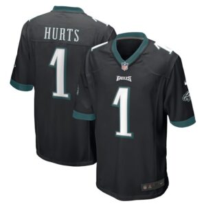 Jalen Hurts Philadelphia Eagles Nike Alternate Game Jersey - Black- 49Native