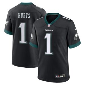 Jalen Hurts Philadelphia Eagles Nike Alternate Game Jersey - Black- 49Native
