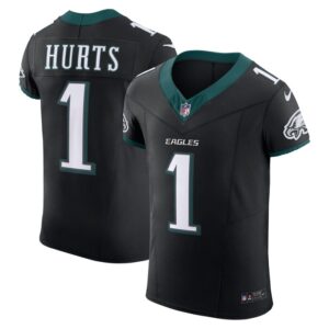 Jalen Hurts Philadelphia Eagles Nike Alternate Vapor F.U.S.E. Elite Jersey - Black- 49Native