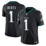 Jalen Hurts Philadelphia Eagles Nike Alternate Vapor F.U.S.E. Limited Jersey - Black- 49Native