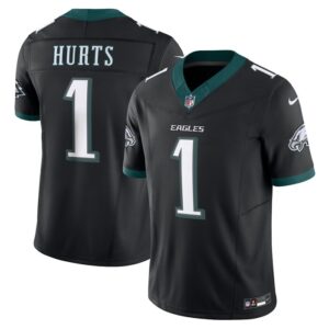 Jalen Hurts Philadelphia Eagles Nike Alternate Vapor F.U.S.E. Limited Jersey - Black- 49Native