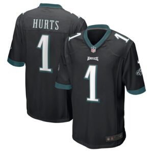 Jalen Hurts Philadelphia Eagles Nike Game Jersey - Black- 49Native