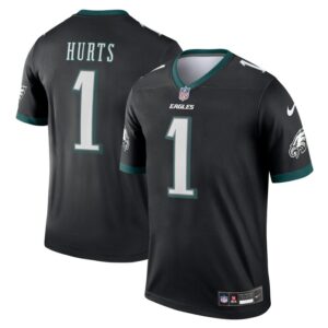 Jalen Hurts Philadelphia Eagles Nike Legend Jersey - Black- 49Native